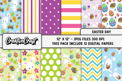 Easter Day Digital Paper, easter day background illustration Product Image 1