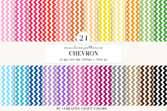Chevron Seamless Patterns, rainbow digital papers designs Product Image 2