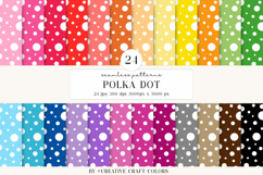 Polka Dot Seamless Patterns, rainbow digital papers, bright Product Image 2
