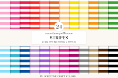 Stripes Seamless Patterns, rainbow digital papers designs Product Image 2
