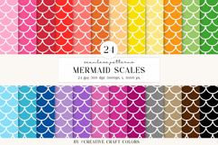 Mermaid Scales Seamless Patterns, rainbow digital papers Product Image 2