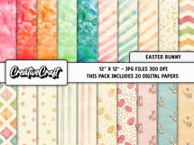 Easter Bunny Digital Papers, scrapbook backgrounds designs Product Image 2