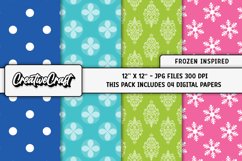 Frozen Inspired Digital Papers, scrapbooking papers designs Product Image 1