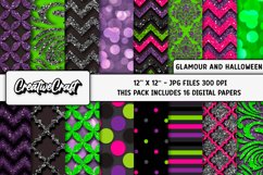 Glamour Halloween Digital Papers, scrapbooking designs Product Image 1