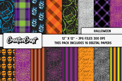 Halloween Digital Paper, halloween scrapbook, illustrations Product Image 2