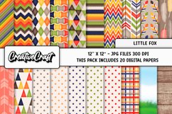 Little Fox Digital Papers, scrapbooking backgrounds designs Product Image 1