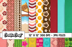 Sea Princess Digital Papers, scrapbook background designs Product Image 2
