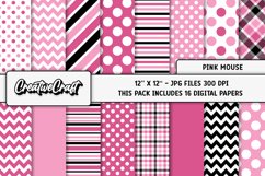 Minnie Digital Paper, minnie digital scrapbook, illustration Product Image 1