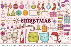 Christmas Digital Paper and Clipart png, illustration Product Image 3