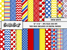 Snow white Digital Papers, scrapbooking backgrounds designs Product Image 2