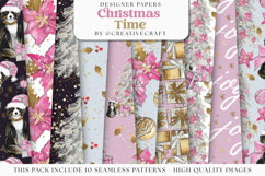 Christmas Seamless Pattern, christmas digital paper graphic Product Image 2