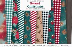 Sweet Christmas Seamless Pattern, christmas digital paper Product Image 1