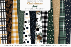 Christmas Joy Seamless Pattern, christmas digital paper Product Image 2