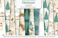 Christmas Seamless Pattern, christmas digital paper graphic Product Image 2