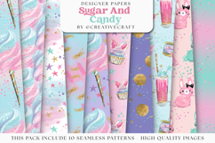 Sugar and Candy Seamless Pattern, suggar candy digital paper Product Image 2