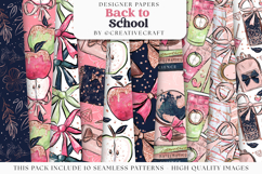 Back to School Seamless Pattern, school digital paper Product Image 2