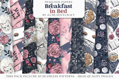 Breakfast Seamless Pattern, breakfast morning digital papers Product Image 2