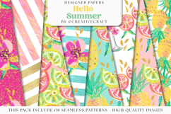 Summer Pineapple Seamless Pattern, pineapple digital papers Product Image 2
