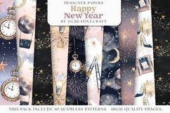 New Year Seamless Pattern, new year digital paper graphic Product Image 2