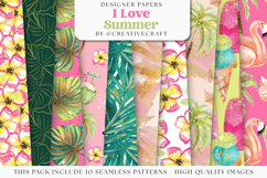 Tropical Summer Seamless pattern, watermelon digital paper Product Image 2