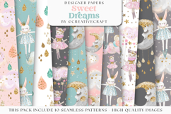 Sweet Dreams Seamless Pattern, sweet dreams digital papers Product Image 2