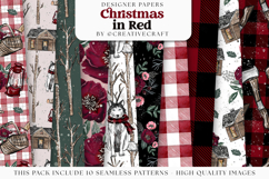 Christmas Seamless Pattern, christmas digital paper graphic Product Image 2