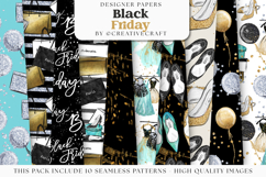 Black Friday Seamless Pattern, black friday digital papers Product Image 2