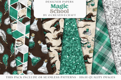 Wizard Magic School Seamless Pattern, wizard digital paper Product Image 2