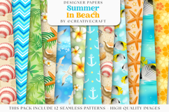 Tropical Summer Seamless pattern, watermelon digital paper Product Image 2
