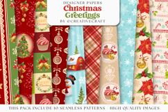 Christmas Seamless Pattern, christmas digital paper graphic Product Image 2