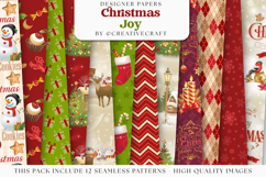 Christmas Seamless Pattern, christmas digital paper graphic Product Image 2