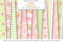 Garden Seamless Pattern, flowers roses digital papers Product Image 2