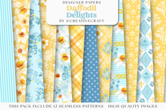 Garden Seamless Pattern, flowers roses digital papers Product Image 1