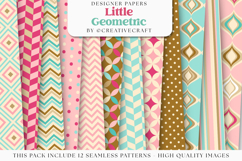 Geometric Seamless Pattern, geometric digital paper graphics Product Image 2