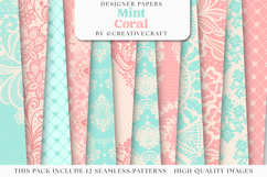 Floral Seamless Pattern, flowers roses digital paper graphic Product Image 2