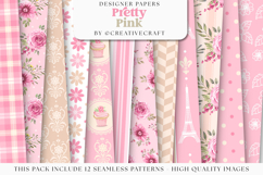 Floral Seamless Pattern, flowers roses digital paper graphic Product Image 2