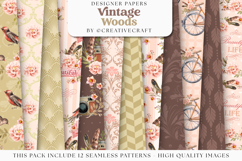 Floral Seamless Pattern, flowers roses digital paper graphic Product Image 2