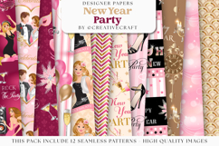 New Year Seamless Pattern, new year digital paper graphic Product Image 2