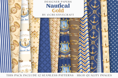 Nautical Sea Seamless Pattern, nautical sea digital papers Product Image 1
