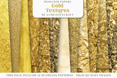 Gold Seamless Patterns, gold digital papers, gold textures Product Image 2