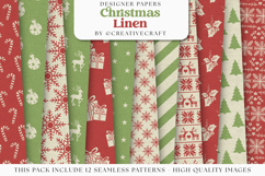 Merry Christmas Seamless Patterns, christmas digital papers Product Image 1