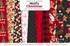 Christmas Seamless Pattern, christmas digital paper graphic Product Image 1
