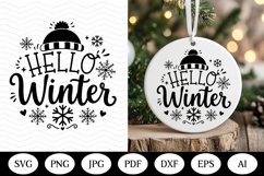 Christmas Ornament SVG Design, christmas round illustration Product Image 1
