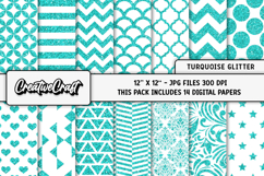 Turquoise Digital Paper, turquoise digital scrapbook design Product Image 2