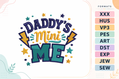 Daddy's Mini Me Baby Quote Embroidery Design Product Image 1