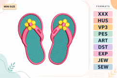 Flip Flops Mini Summer Embroidery Design Product Image 1