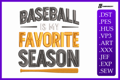 Baseball Quote Sports Fan Embroidery Design Product Image 1