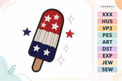 USA Popsicle 4th of July Embroidery Design Product Image 1