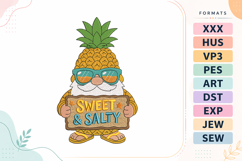 Pineapple Gnome Summer Embroidery Design Product Image 1