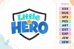 Little Hero Baby Quote Embroidery Design Product Image 1